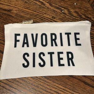 Favorite Sister White Clutch